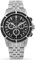 LOUIS XVI Herren-Armbanduhr Majesté Stahlband Silber Schwarz Karbon echte Diamanten Chronograph Analog Quarz Edelstahl 1101