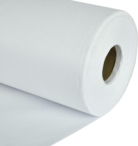 FT stryk på fusible interfacing 90 cm icke-vävd (vit, 3m - lätt) | Gränssnitt tyg för skräddarsydd, kragar, hantverk, sömnad och klädtillverkning
