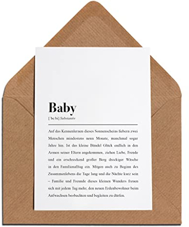 Baby Karte mit Umschlag – Baby Definition