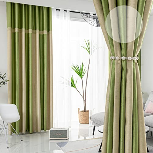 1 Panneaux Rideaux Oeillets, Occultant Thermique Isolan Rideaux Patchwork Couleur Design Isolation Rayon UV Rideaux Anti Bruit pour Moderne Salon Et Chambre,4,W3 x H2.7m