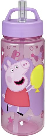 Scooli - Bouteille d'eau Peppa Pig - Sans BPA, avec motif Peppa Pig - Idéale pour les enfants et les fans - Maternelle et école - 500 ml