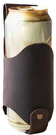 Gupcaqosjw 2x Bier Gürtelhalter, Bier Holster PU Leder, Wasserdichte Getränke Hüfttasche, Freihändiger Biergürtelhalter, Flaschengürtel Aus PU Leder, Gürtel Bierflaschenhalter Für 500 Ml Getränkedosen