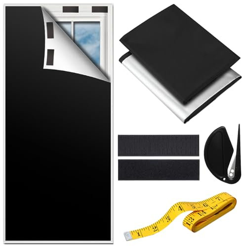 HTTDSLF Fenster Verdunkelung verdunklungsstoff Sets, Sonnenschutz Dachfenster Blackout Verdunklungsstoff Tragbare Plissee Ohne Bohren Sonnenschutz, Fenster verdunkelung Sonnenschutzvorhänge