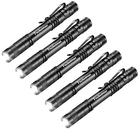 POCKETMAN LED Penlight Taschenlampe Kleine Taschenlampe Taschenlampe im Taschenformat mit Clip für die Beleuchtung
