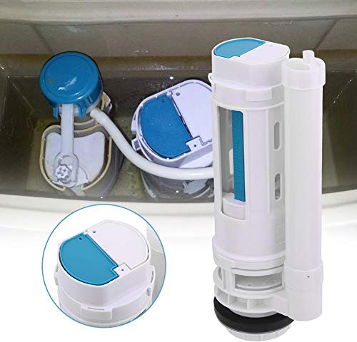 Oumefar Toilet Flush Valve, ABS Two-Button Filling Valves Water-Saving Durable Flush Cistern Valve G1/2 Bathroom Water Outlet Valve Durable Easy to Install Accessories (25cm)