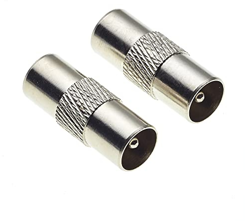 Keple TV-Koaxialstecker auf TV-Koaxialstecker-Adapter, 2 Stück, männlicher Antennenstecker