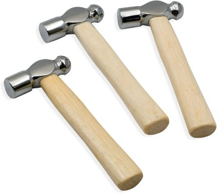 Zalaxt Mini Wooden Handle Round Head Hand Hammer,3 PCS Reinforced Ball Hammer,Mini Reinforced Ball Hammer,Round Head Wooden Handle,Escape Tool Hand Hammer for Prying Nails,Woodworking,Repairing