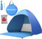 XXL Strandmuschel Pop Up uv Schutz 50 +, Strandzelt Sonnenschutz 3-5 Personen, Größer Strandmuschel Pop Up 200x165x130cm