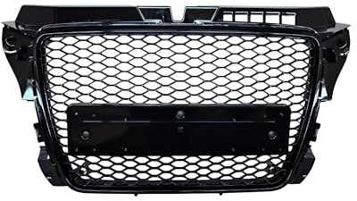 Calandre Grille Nid D'abeilles Noir Brillant Compatible Avec A3 S3 RS3 8P 8PA 08-13