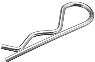 sourcing map Clip Pins 3.5mm Wire Carbon Steel 75mm Length Trailer R Shaped Spring Cotter Tractor Mower Fastener Hardware Silver Tone 20pcs