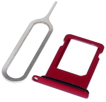 handywest Kompatibel für iPhone SE 2 Gen. A2275 SIM Karten Halter Halterung SIM Tray Schlitten Pin Nadel Rot