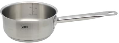 Elo 2432026 Kochtopf 20 cm, Topf Edelstahl Induktion, Topf 20 cm, kleiner Topf, Topf für alle Herde, Edelstahl, 20 x 9 cm