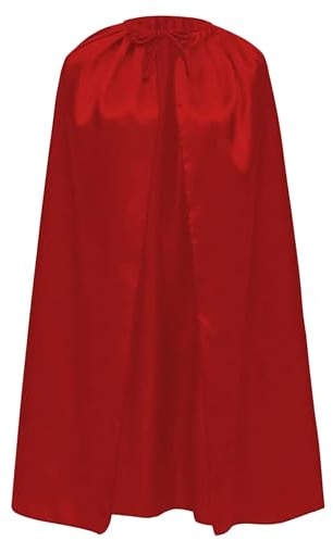 Carnavalife Capa Superheroe Superheroina para Adolescente y Adulto Hombre Mujer Satin con Brillo Super-man Flash (M/140CM, Capa Satin Rojo)