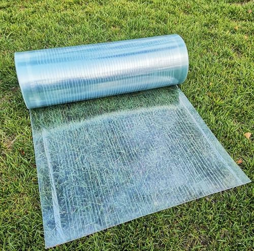 Wetterfeste Platten für Außen Dachplatten, 0.8mm Transparent Polycarbonatplatten Gewächshaus Platten, Frp-tageslichtplatten für Gewächshaus Balkon Garagenschuppen(WxL:0.6x8m)