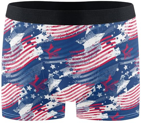 Caleçon Boxeur Homme Pavillon Bleu, Caleçon Homme Respirant Culotte Élastique Boxer Shorty Homme XL