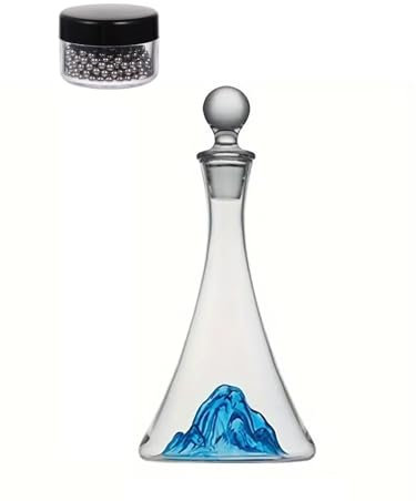 Gem Tour Decanter Vino Blu Montagna Cascata Vino Rosso Decanter Casa Vetro di Cristallo di fascia alta Alta valore Vino Divisore Rapido Brocca Accessori per Vino