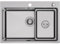 Auralum Fregadero Cocina 68 x 48 cm, Fregaderos Modernos avec 1 Seno integrado desmontable y Dosificador de Jabón, Fregadero Grande con Sifón para Muebles de 80 cm, Acero Inoxidable