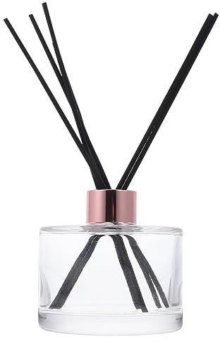 Mikinona Essential Oil Storage Bottle With Cap And Reed Sticks Aromatherapy Perfume Diffuser Glass Container For Car Fragrance And Scented Oil Dispensing Practical Home