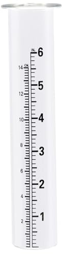 Licsaliwe Pluviomètre extérieur, Tube en Verre Anti-Rayures de 7, 5 Pouces avec échelle pour Patio de Jardin