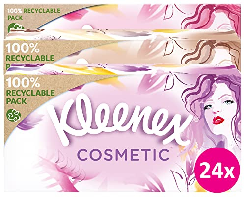 Kleenex Cosmetic Kosmetiktücher-Box, extra-weich, 3-lagig, 24 x 80 Tücher
