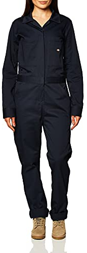 Dickies Damen Langärmeliges Thermohemd mit Rundhalsausschnitt Arbeitsoverall, Dunkles Marineblau, Medium