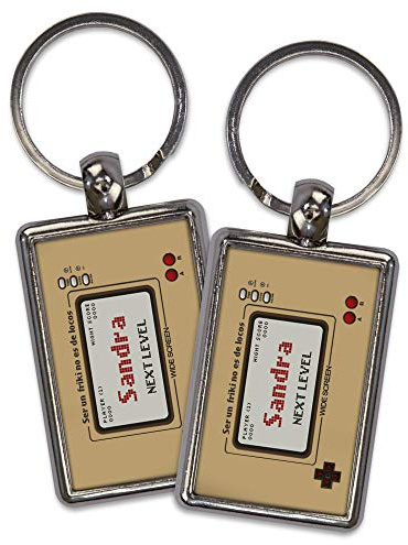 LolaPix Llavero Game Retro. Regalo Original para Frikis. Llaveros Personalizados. Imagen por Las 2 Caras. Forma Rectangular. Varios Modelos.