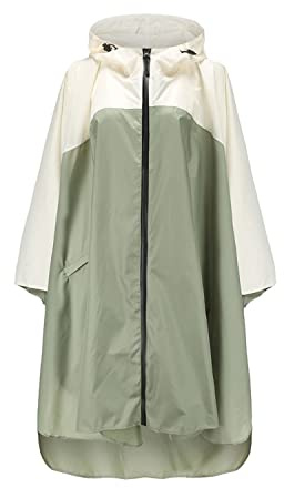 LHHMZ Women Waterproof Rain Poncho Jackets Coats Lightweight Packable Hooded Raincoats Outdoor Rain Cape