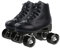 BMOZRM Doppelreihe Rollschuhe Damen Und Männer Schick Rollschuhe Vier Räder Rollerskates Draussen Sport Roll Schuhe for Erwachsene (Color : Black+Black Wheel, Size : 44 EU)