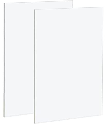 GSHUR 2 stycken A3 klara akrylplattor – 42 x 29 cm, klar plastakrylplatta, 3 mm tjock, transparent plastplatta för dekoration, display, fotoram, målning