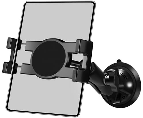 RomHaus Metal Tablet Holder for Car Windshield, Suction Cup Tablet Mount with Super Power, Heavy Duty Car/Vehicles/Truck Mount for 7-14.6 inch Tablets