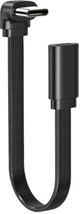 YiQinzcxg Cavo di prolunga USB C, 10-50 cm, 90 gradi/dritto, tipo C, estensore, 66 W, ricarica rapida 480 Mbit/s, dati