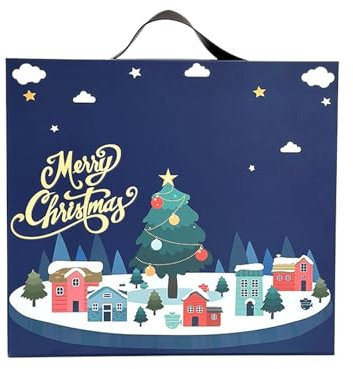 Scatola per conto alla rovescia di Natale, scatole vuote per calendari dell'Avvento | Calendario con scomparti ricaricabili | Scatola vuota Xmaas | Regalo per feste, giochi per ragazzi ragazze
