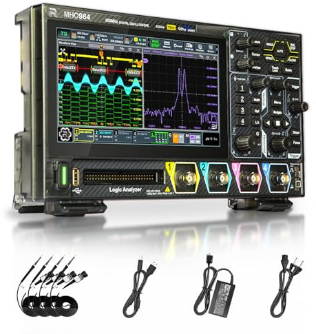 RIGOL MHO984 Digital Oscilloscope, 800MHz, 4GSa/s, 12-bit, 4+16 Ch, Wi-Fi & Bluetooth, Optional AFG, Type-C Power, Ultra-Portable