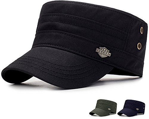 Yooeen Military Army Cap Herren Vintage Militär Mütze Verstellbar Armymütze Baumwolle Baseball Cap Kappe mit Gute Qualität Stickerei Kopfumfang 56-62 cm