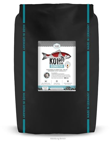 Nutramare Koi360 Sensitiv Sink 15 kg | Sinkendes Koifutter für Herbst und Winter, hochverdaulich mit Wheat Germ, Vitaminen und Gesundheitsförderern