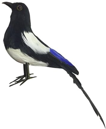 Sharplace Oiseau de Simulation de Pie, Statue d'oiseau Animal Artificiel, modèle de Plume Artificielle pour Accessoire de Photographie, décoration de la Maison, 21 cm