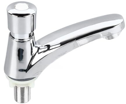Haofy Robinet d'eau à Bouton Poussoir, Robinet D'évier de Cuisine de Salle de Bains, Robinet de Lavabo à économie d'eau pour la Maison, Salle de Bains, Hôtel, Appartement, Toilettes
