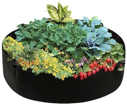 Frilla Pflanzsack 250L aus Vlies Stoff - Kartoffel Pflanzsack aus 300g/m² - Pflanzbeutel, Wachstumstasche für Balkon, Terrasse Gewächshaus & Garten | PLANTIE