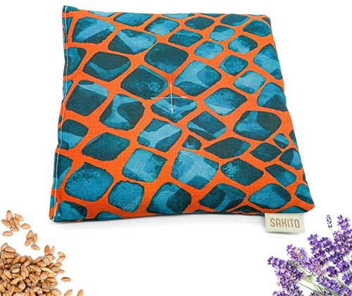 Saco Semillas Microondas (25x25 cm) - Cojin Térmico Natural para Cervicales, Uso en Calor o Frio - Muy Duradero con Tela de Primera Calidad - Aroma a Lavanda (Escamas, 25 x 25 cm)