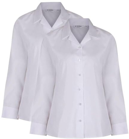 Trutex Girl's RLB School Top, White (White White), 7-8 Years (Manufacturer Size: 26)