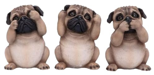Nemesis Now DREI weise Mops, 8,5 cm, Harz, Rehkitz