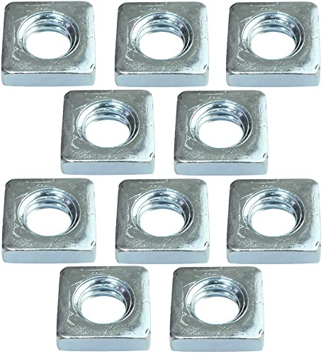 AERZETIX - C49557 - Satz von 10 Vierkantmuttern M4 flach niedrige profil 7.0x2.0mm gewinde metrisch weiblich innengewinde - aus kohlenstoffstahl