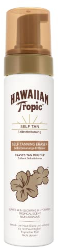 Hawaiian Tropic Borrador para auto bronceador - Facial y Corporal, fácil aplicación, elimina las imperfecciones y manchas, 200 ml