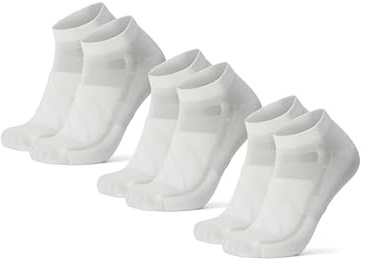 DANISH ENDURANCE Fahrradsocken, Kurz, Gepolstert & Atmungsaktiv, 3 Paar | Gepolsterte Low-Cut Rennrad Socken, Atmungsaktiv & Scheuerfrei, für Sommertouren beim Radfahren, Unisex
