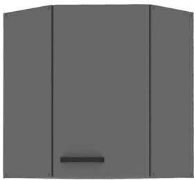 Kuechen-preisbombe Küche Nessa Eckhängeschrank 60X60 Anthrazit Küchenzeile Küchenblock Einbauküche