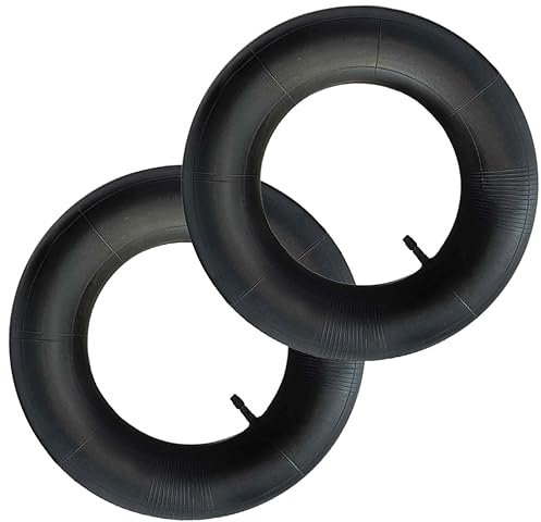 Uoimky Camera d'Aria 3.50-8, 2 pezzi Ruota di Ricambio Camera d’Aria Ruota Carriola Pneumatici Da Per Carrelli a Mano Trattore Inner Tube Valvola per carriola, asta piegato, carrelli manuali