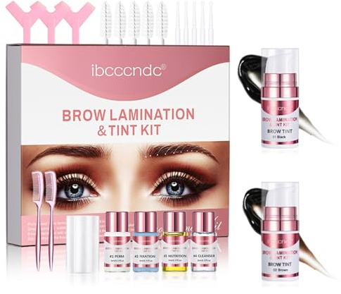 Fesjoy Professionell ögonbrynsperm och Färgämne - Brow Lamination & Tint för Enkel och Säker Hemmaanvändning, Anpassningsbar ögonbrynslook för Naturliga eller Dramatiska Effekter, Lämplig Alla