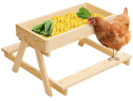 Distributore di cibo per polli – Dispenser di cibo per scoiattoli e selvatici, per pollame, anatre, tacchini, selvatici, scoiattoli, giardino, fattoria, esterni, pollaio,