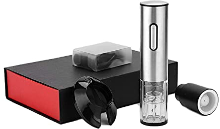 SMSOM Conjunto de abrelatas eléctrico - USB Botella Recargable Sacacorchos - Cortador de lámina, Tapón de Vino de vacío - Doblewing, Día del Padre y Regalo de cumpleaños