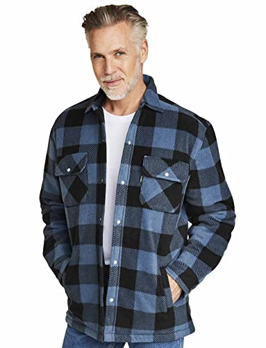 Champion Camisa acolchada de forro polar Kinross estilo leñador, azul, XXL